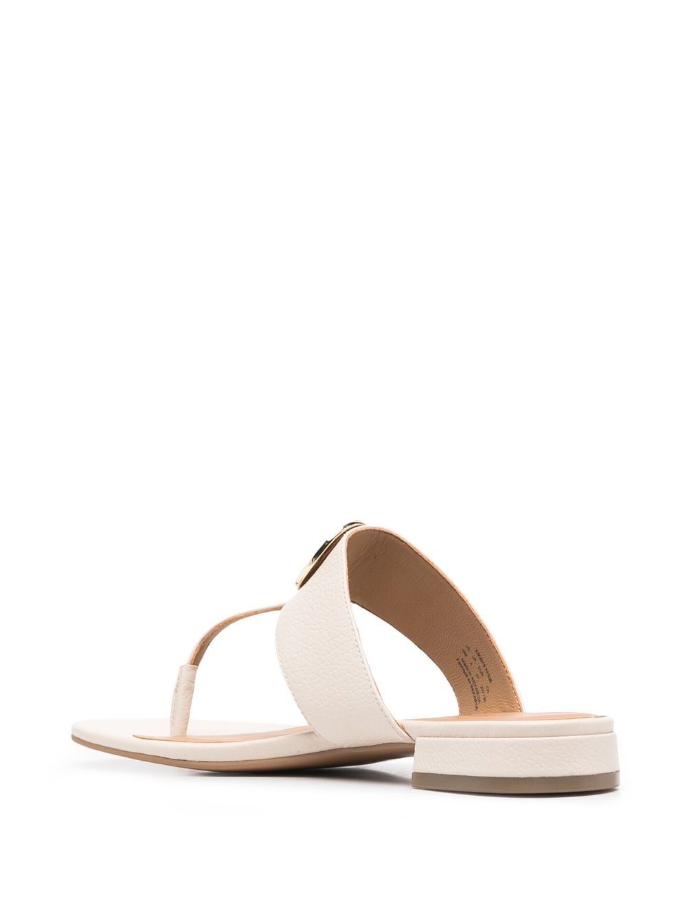 logo-plaque thong-strap sandals - 3