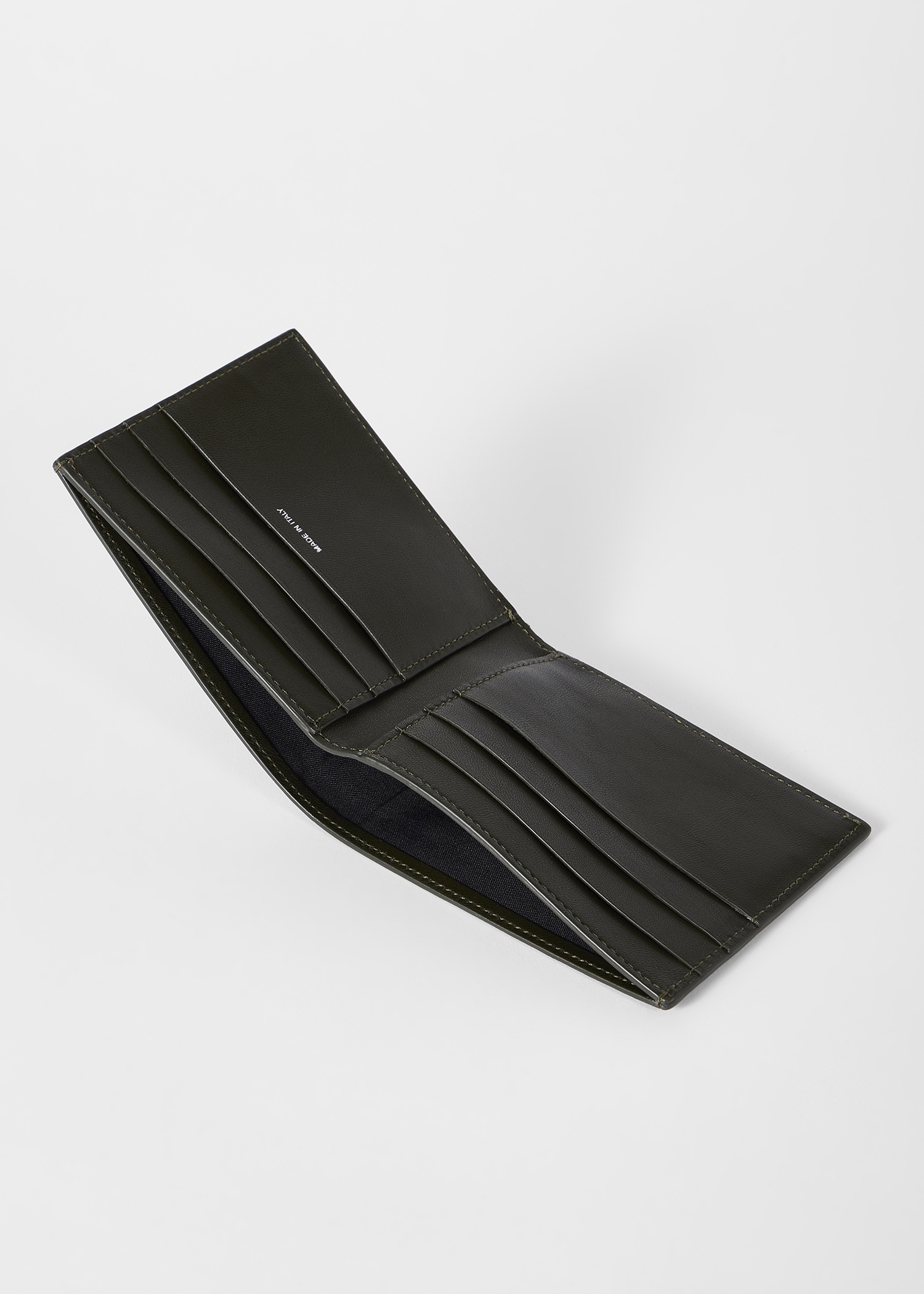 Leather 'Seasonal Stripe' Compact Billfold Wallet - 4