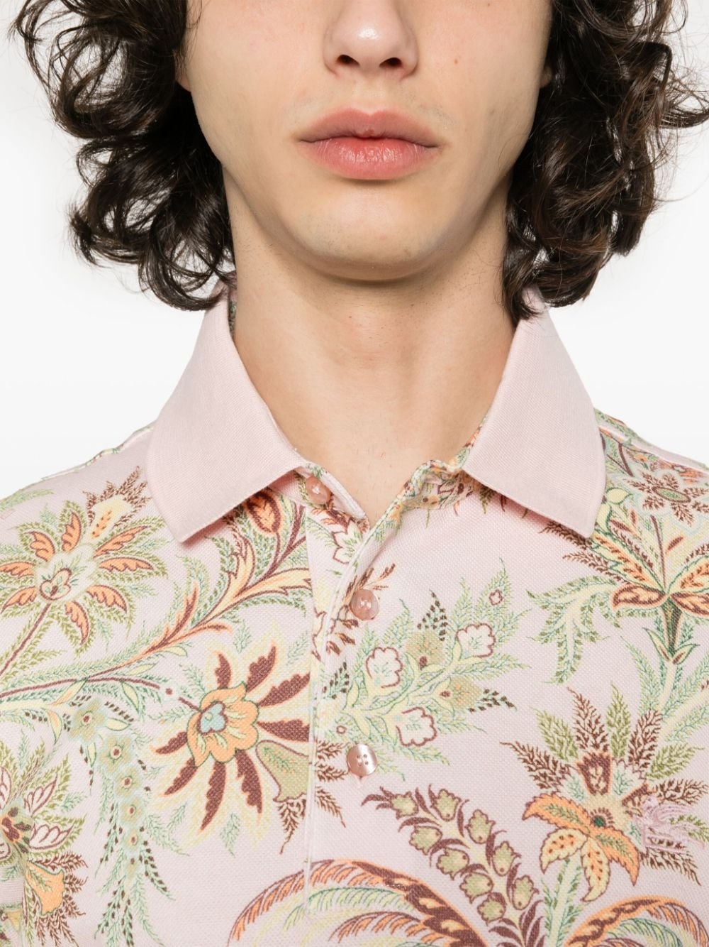 floral-print polo shirt - 5