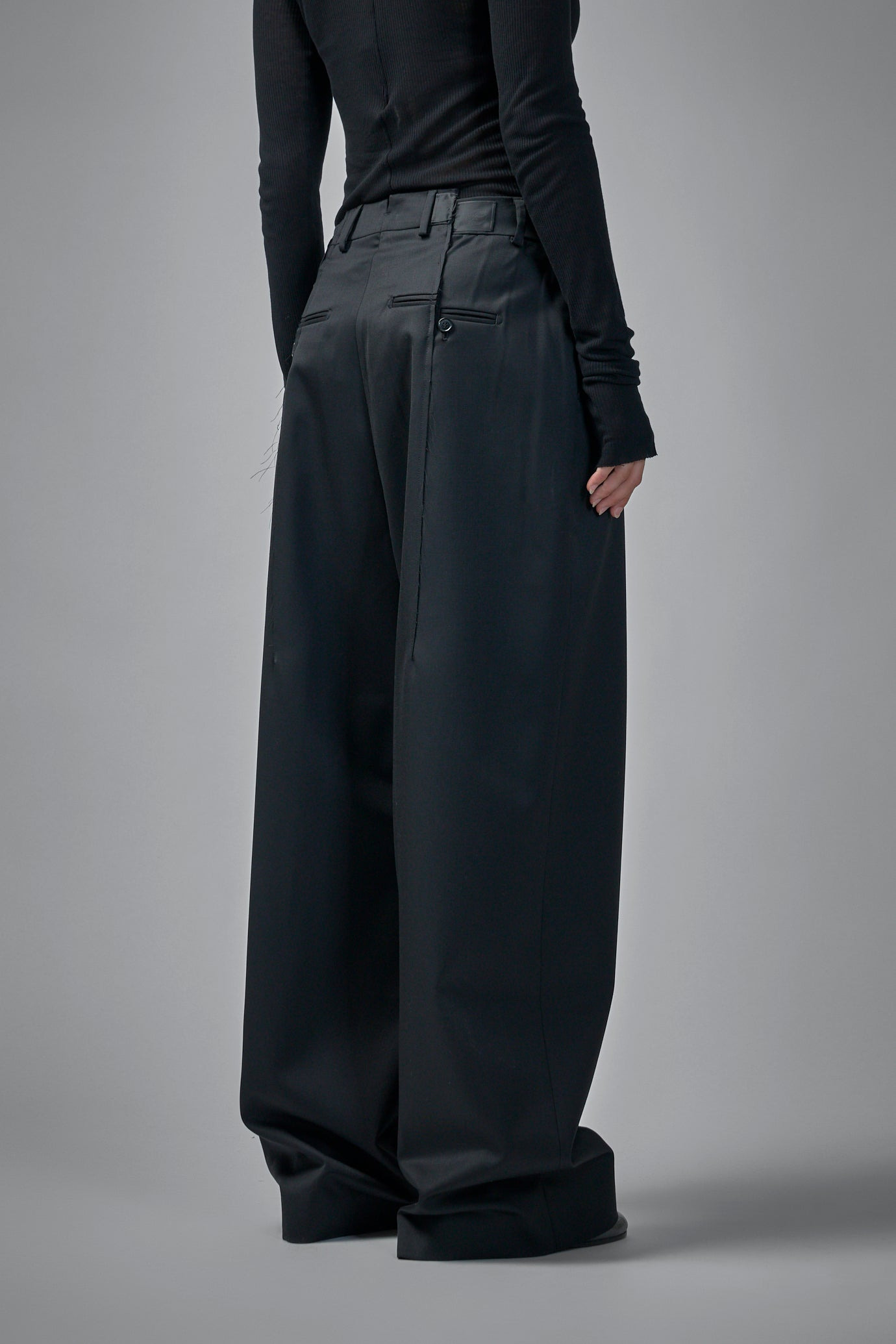 Wide Leg Tailored Pants - 4