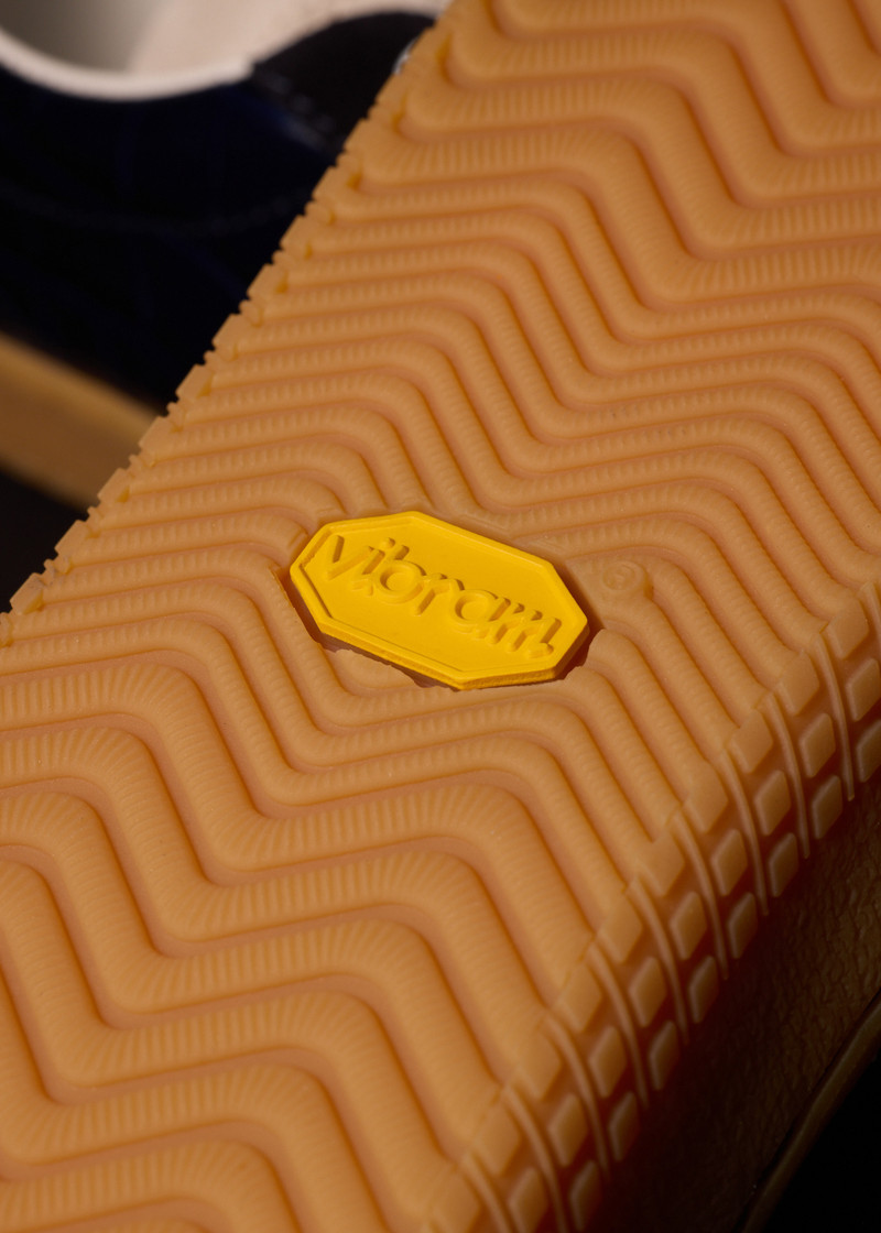 Navy Croc-Emboss 'Como' Trainers 7