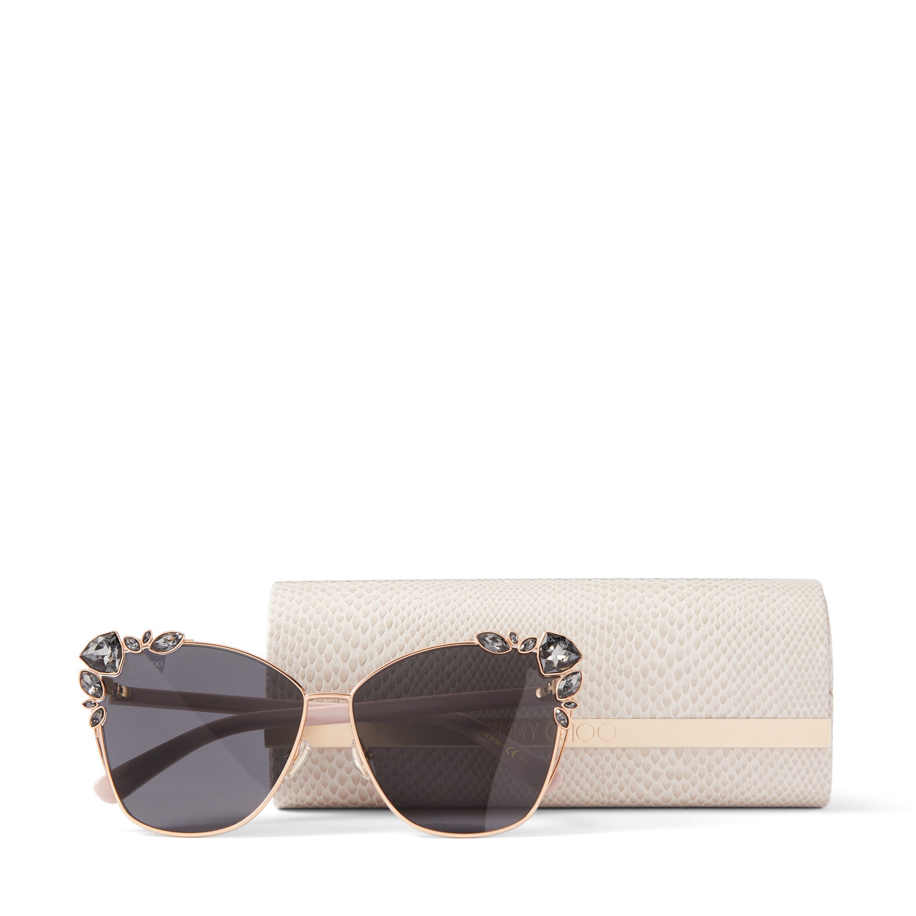 Kyla
Copper Gold Cat-Eye Sunglasses with Swarovski Crystals - 4