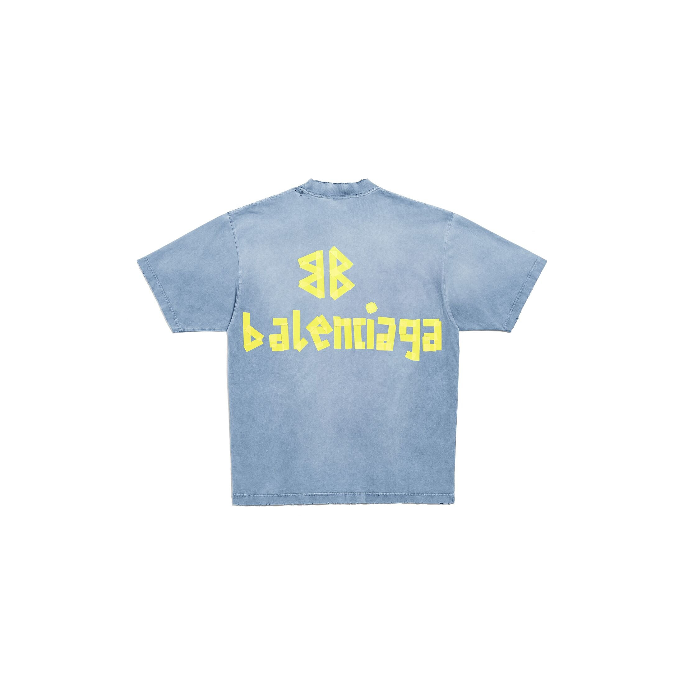 Balenciaga Tape Type T-shirt Medium Fit 'Faded Blue' 739784TOVA94530 - 2