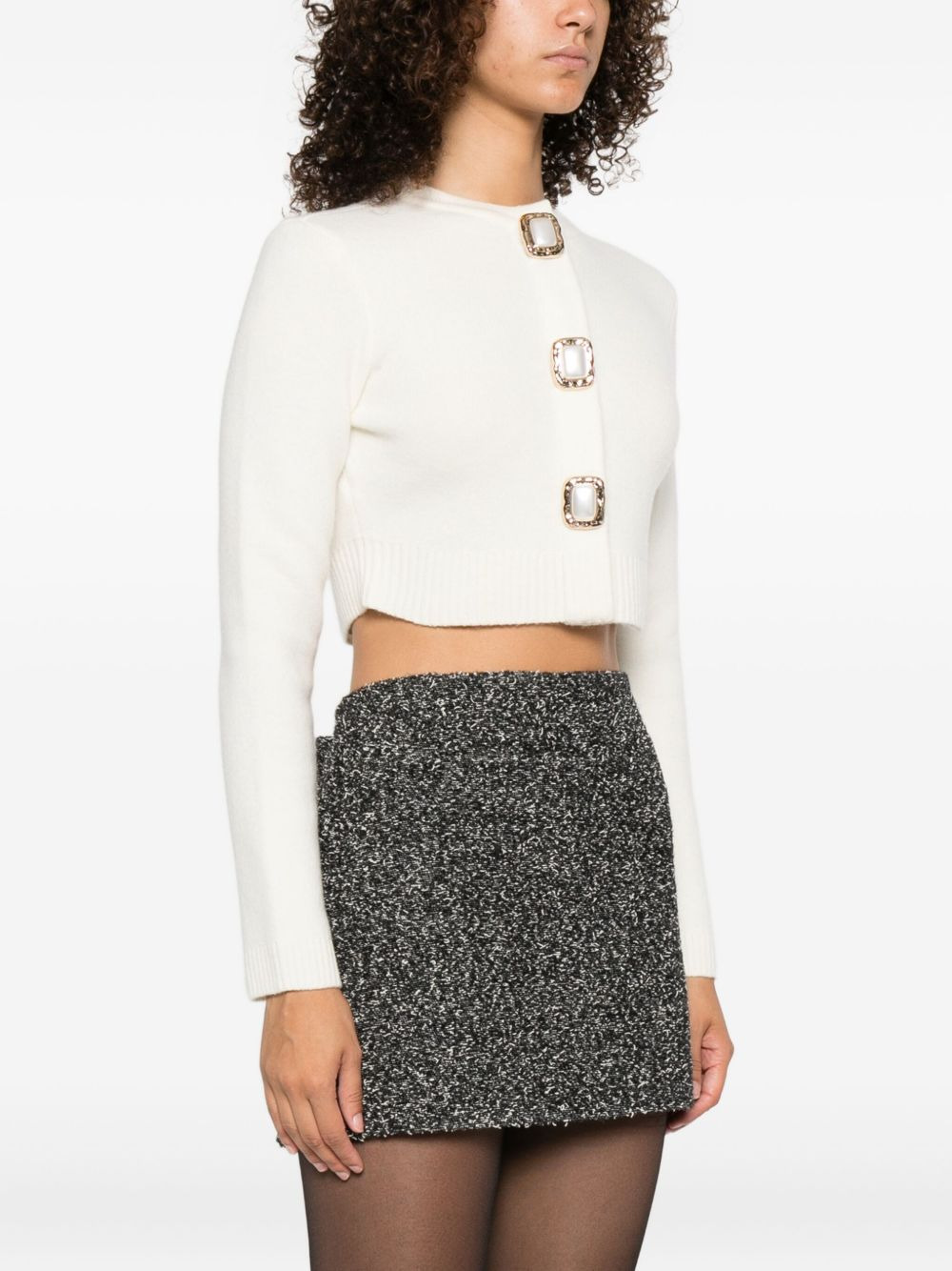 button-embellished cardigan - 3