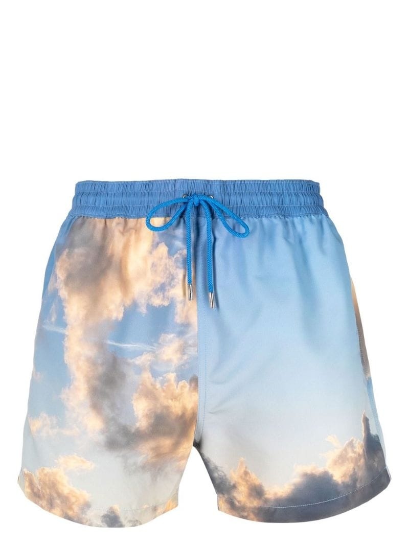 cloud-print swim shorts - 1