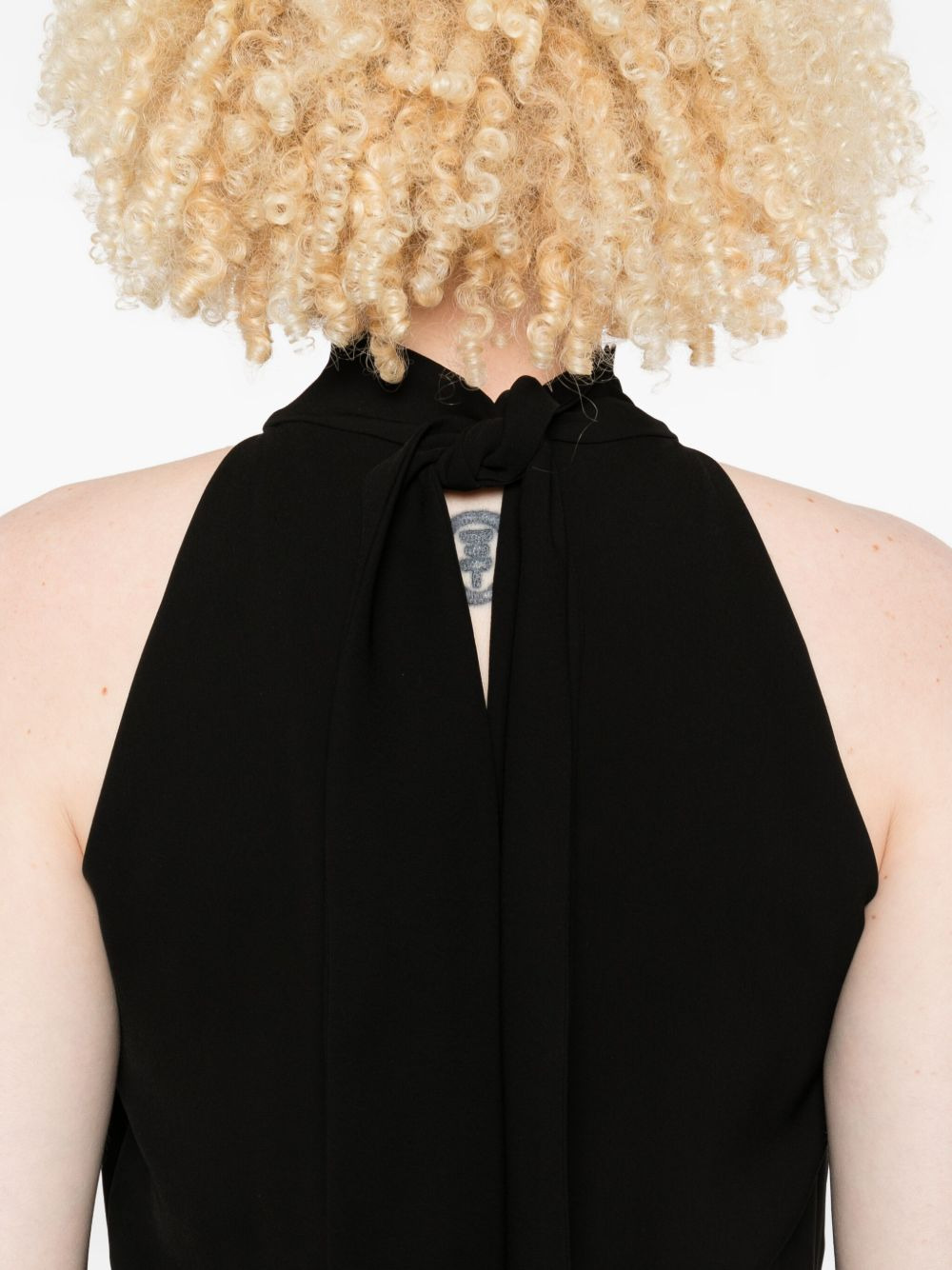 halterneck sheath midi dress - 5