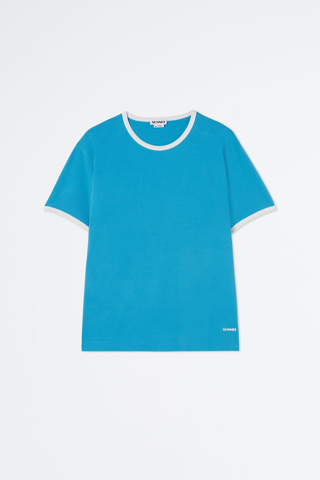 LIGHT BLUE T-SHIRT WITH WHITE PROFILES - 1