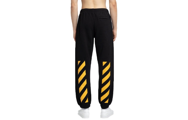 Off-White Caravaggio-Print Track Pants 'Black Yellow' OMCH029F21FLE0051084 - 2