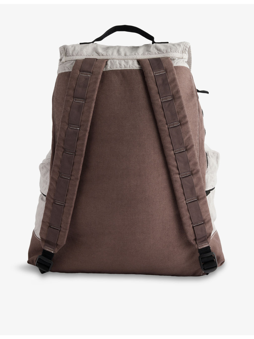 Brand-Patch Zip-Pockets Linen-Blend Backpack - 4