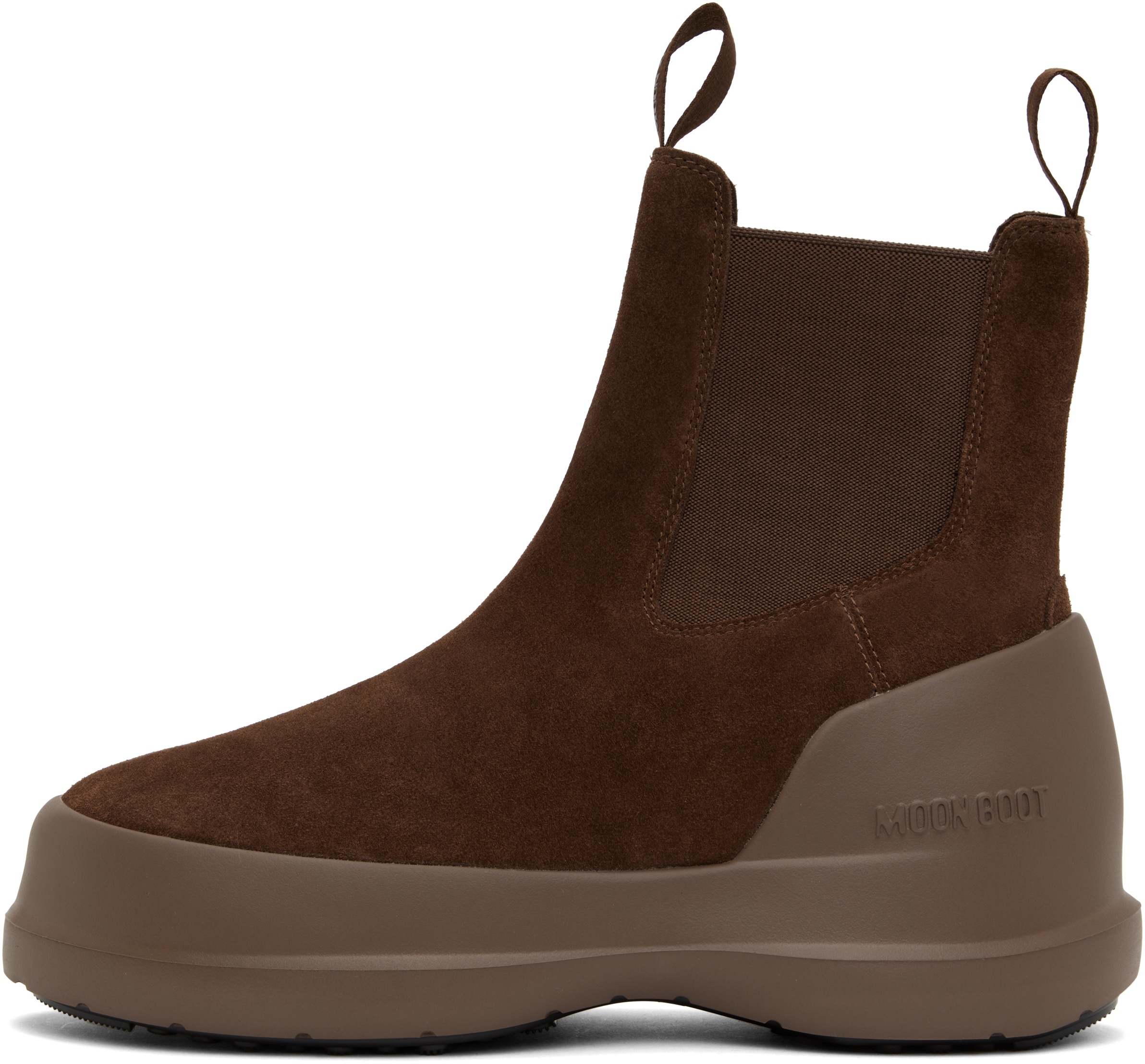 MOON BOOT Brown Luna Suede Chelsea Boots | REVERSIBLE