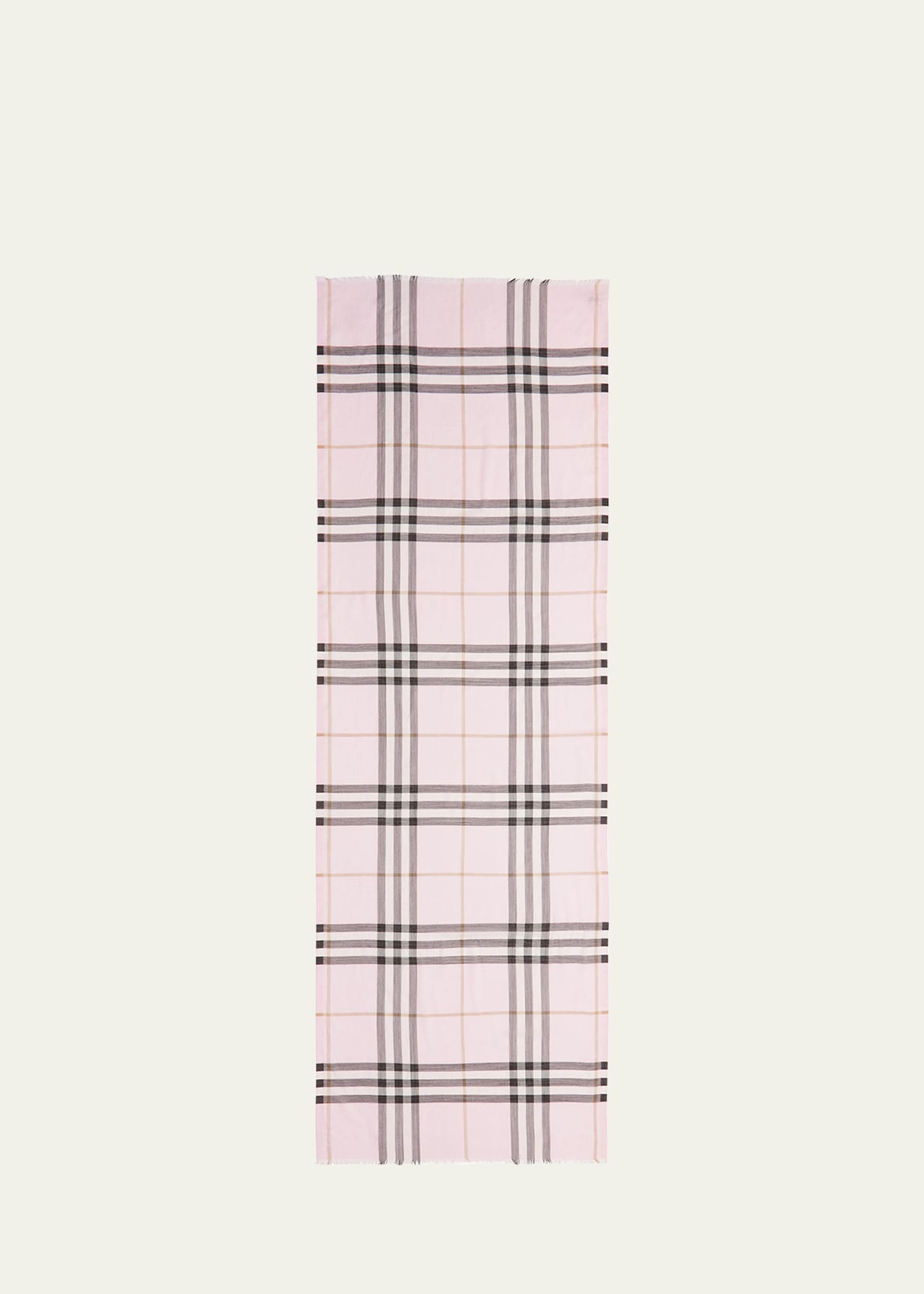 Giant Check Gauze Scarf - 1