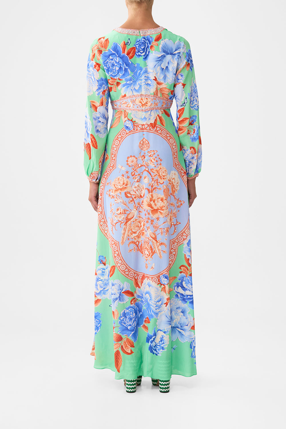 PRINTED LANTERN SLEEVE DRESS - 3