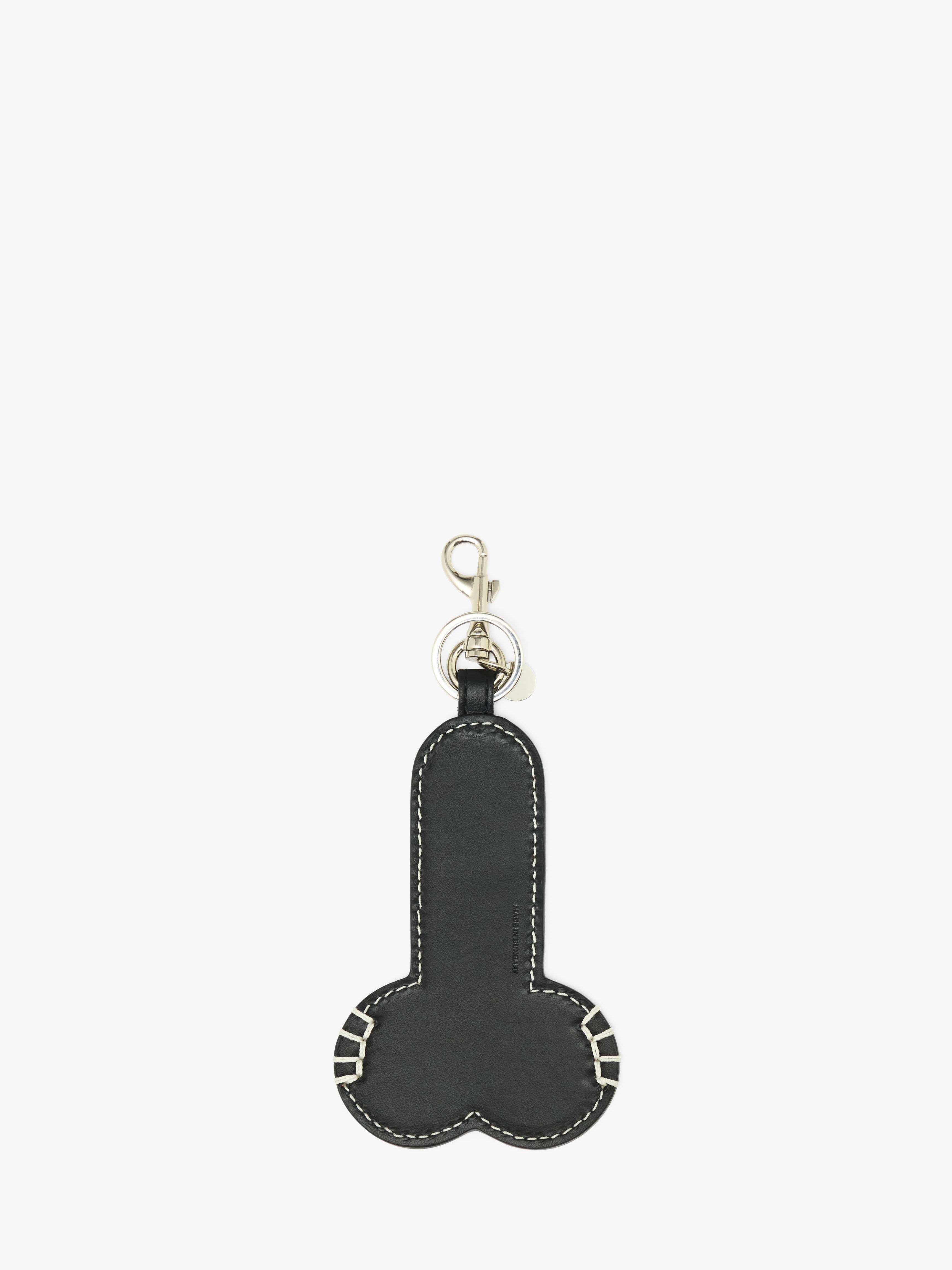 CONTRAST TOPSTITCH LEATHER PENIS KEYRING - 2
