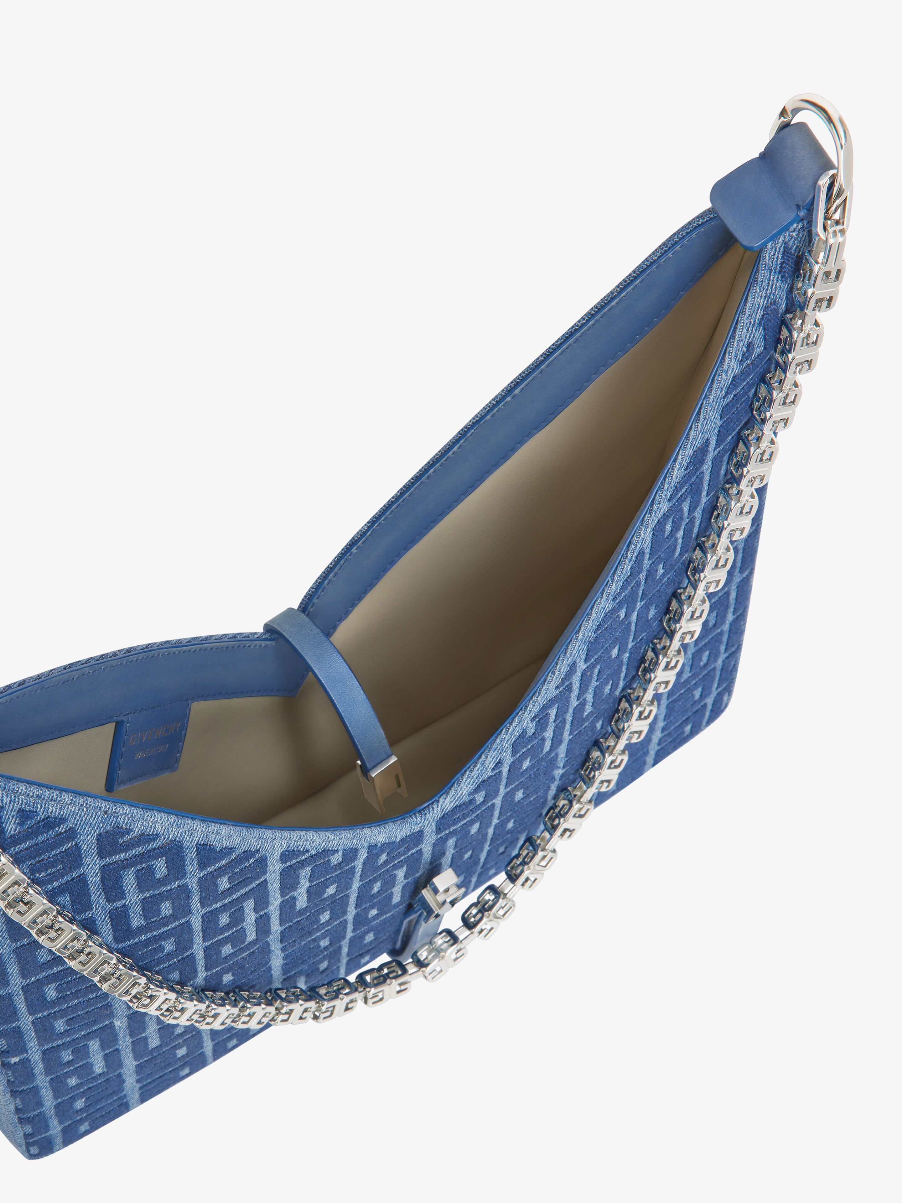 SMALL CUT OUT BAG IN 4G DENIM WITH CHAIN - 6