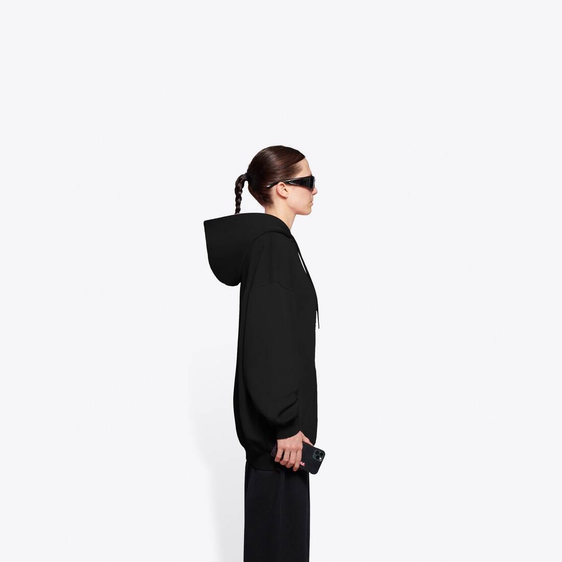 Women's New Copyright Medium Fit Hoodie in Black - 4