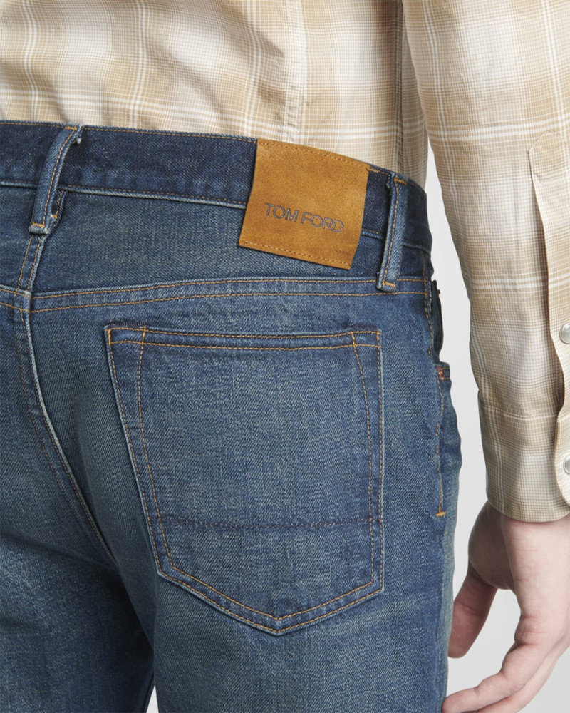 Men's Selvedge Denim Slim-Leg Jeans 5
