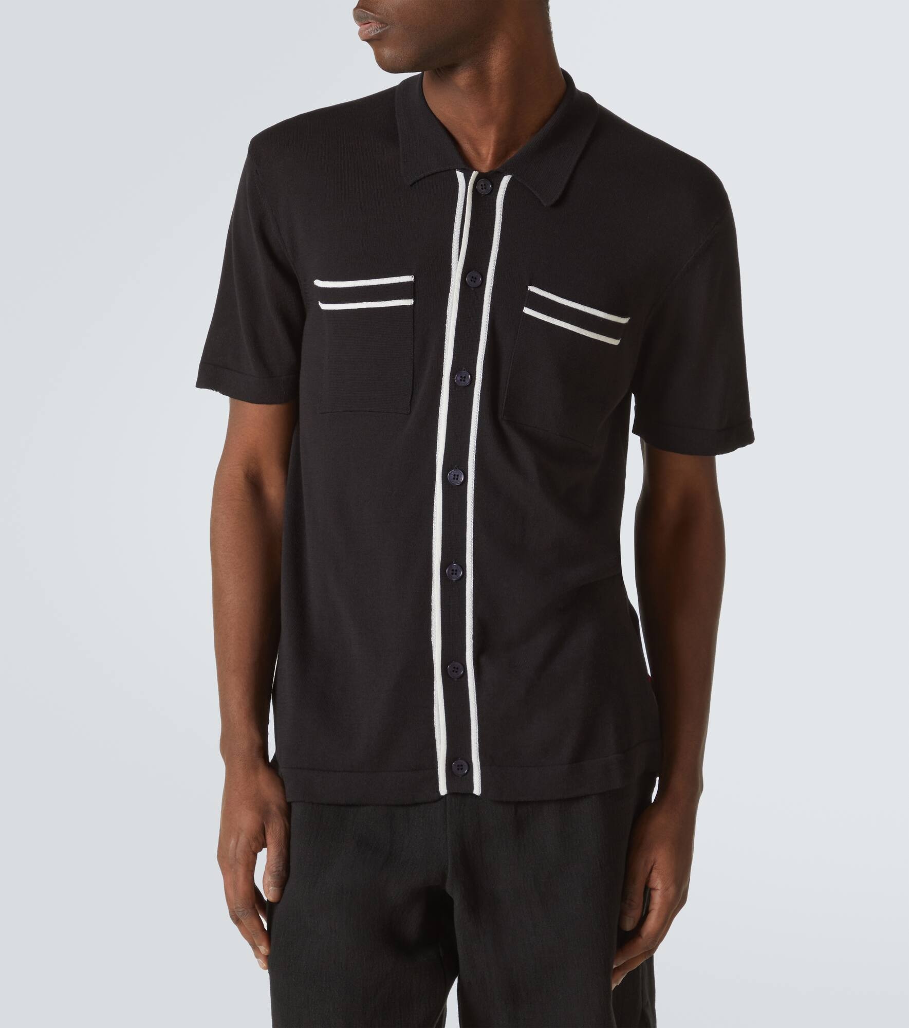 Cotton and silk polo shirt - 3