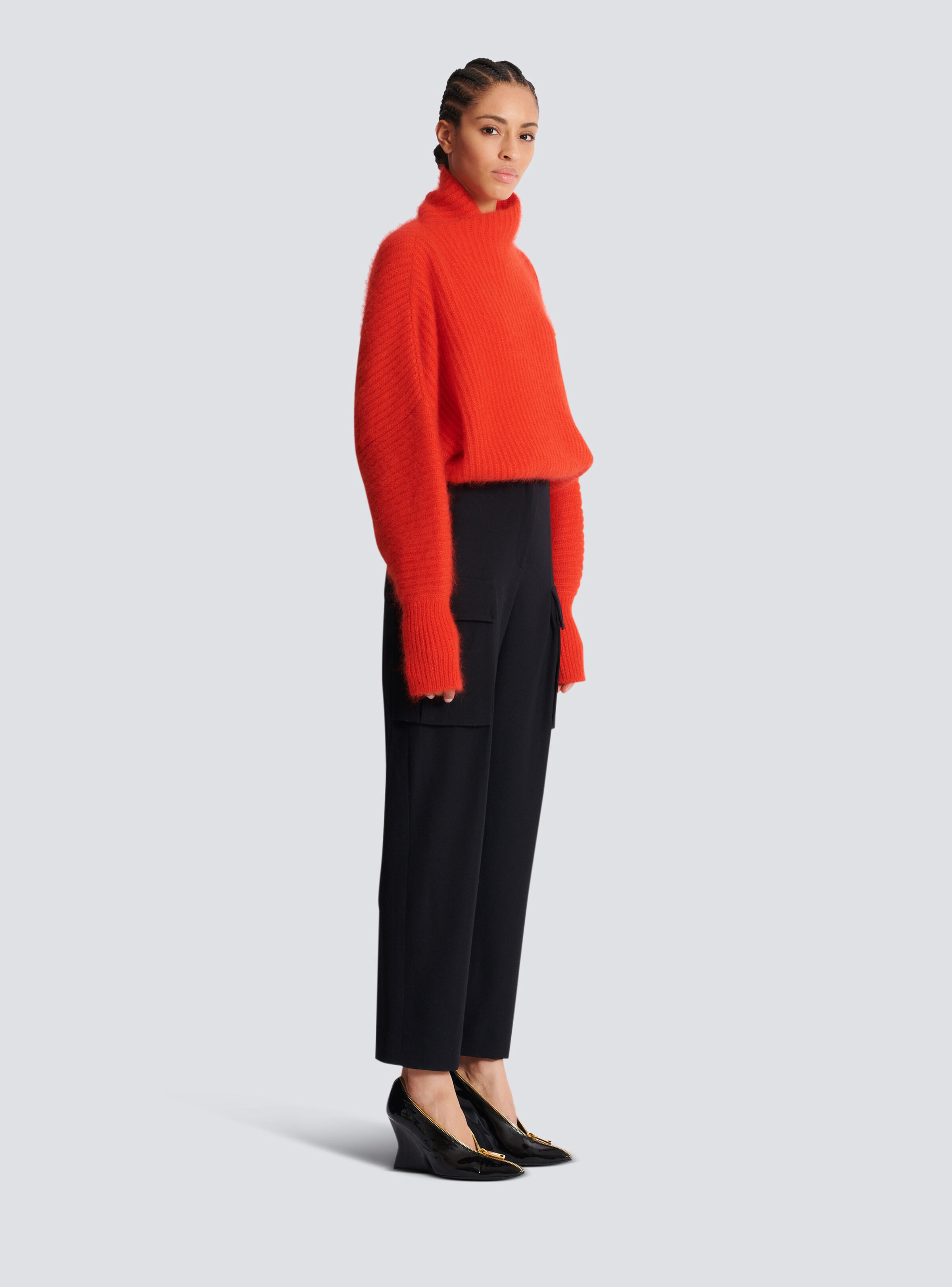 Cargo pants in grain de poudre wool - 3