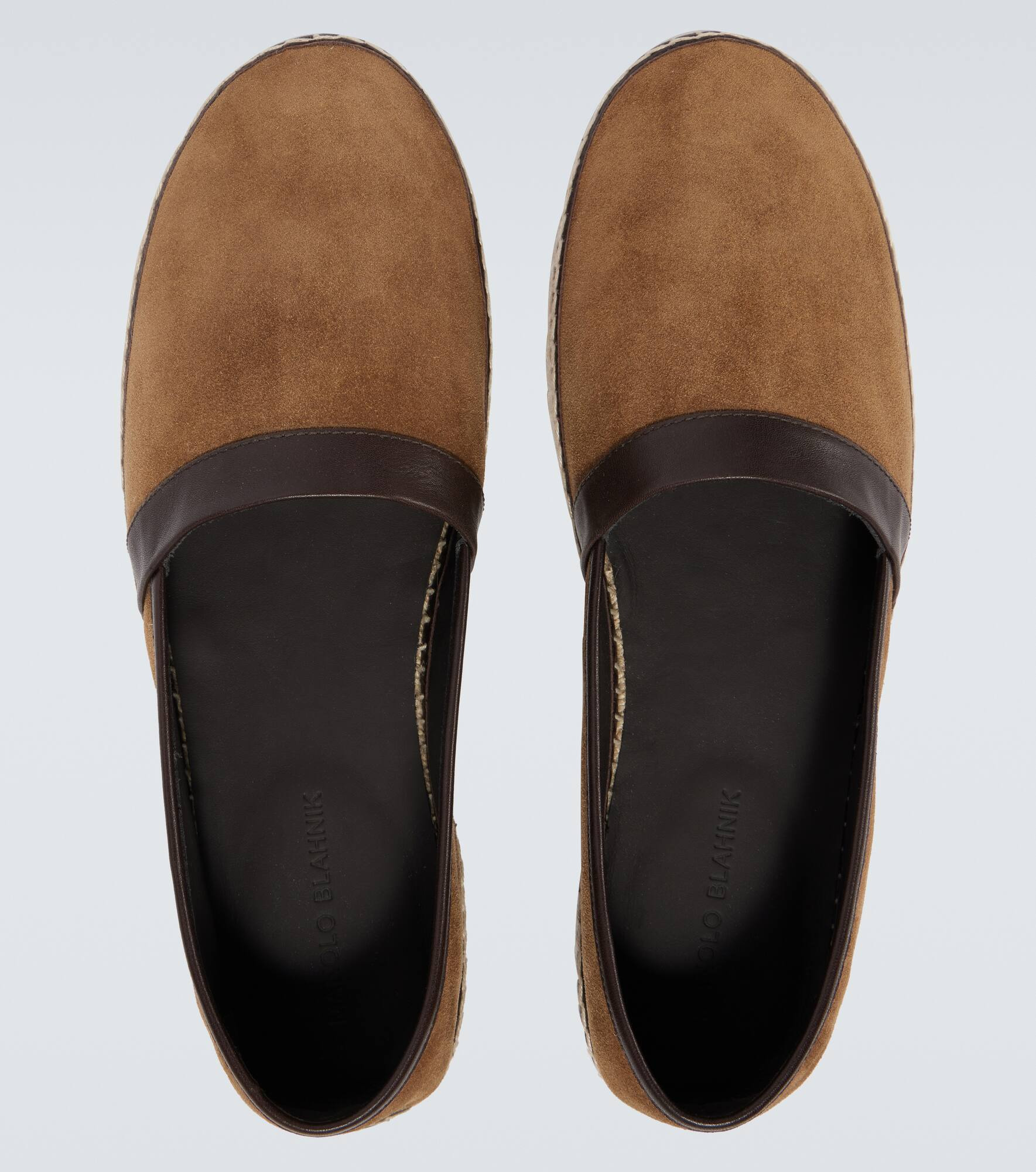 Nerano leather-trimmed suede espadrilles - 4