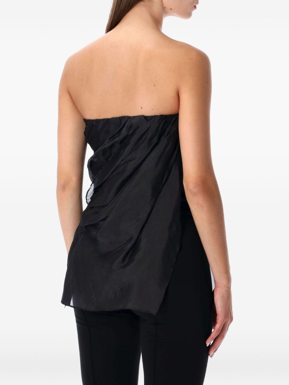 Gilian draped-effect strapless top - 2