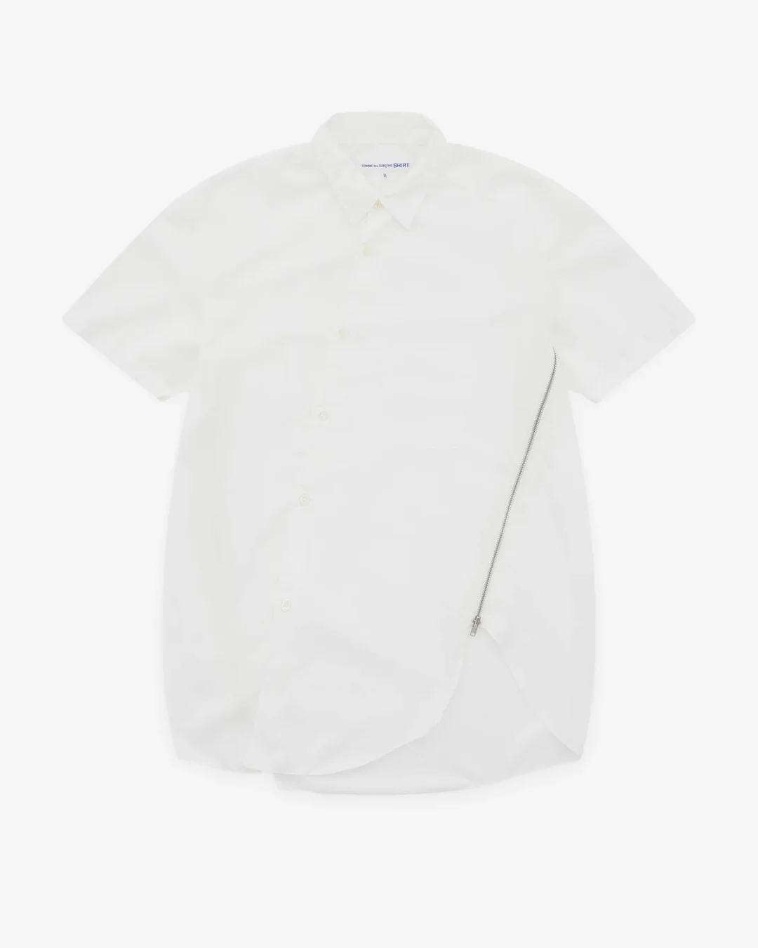 Front Zip Detail Short Sleeve Shirt - 1