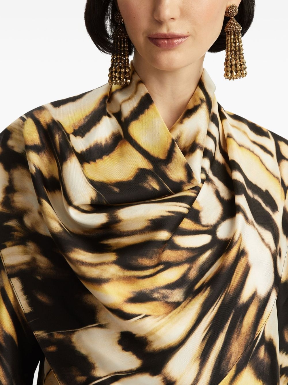 abstract-print blouse - 6