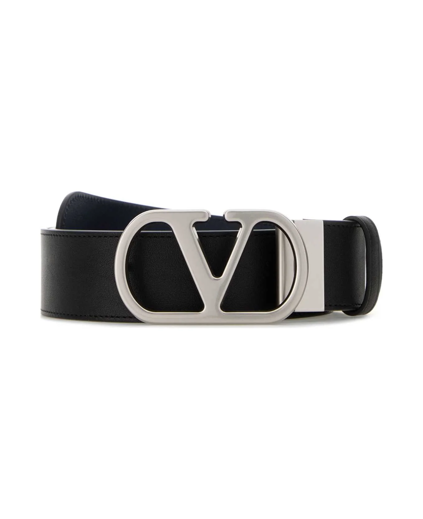 Black Reversible Leather Belt - 1