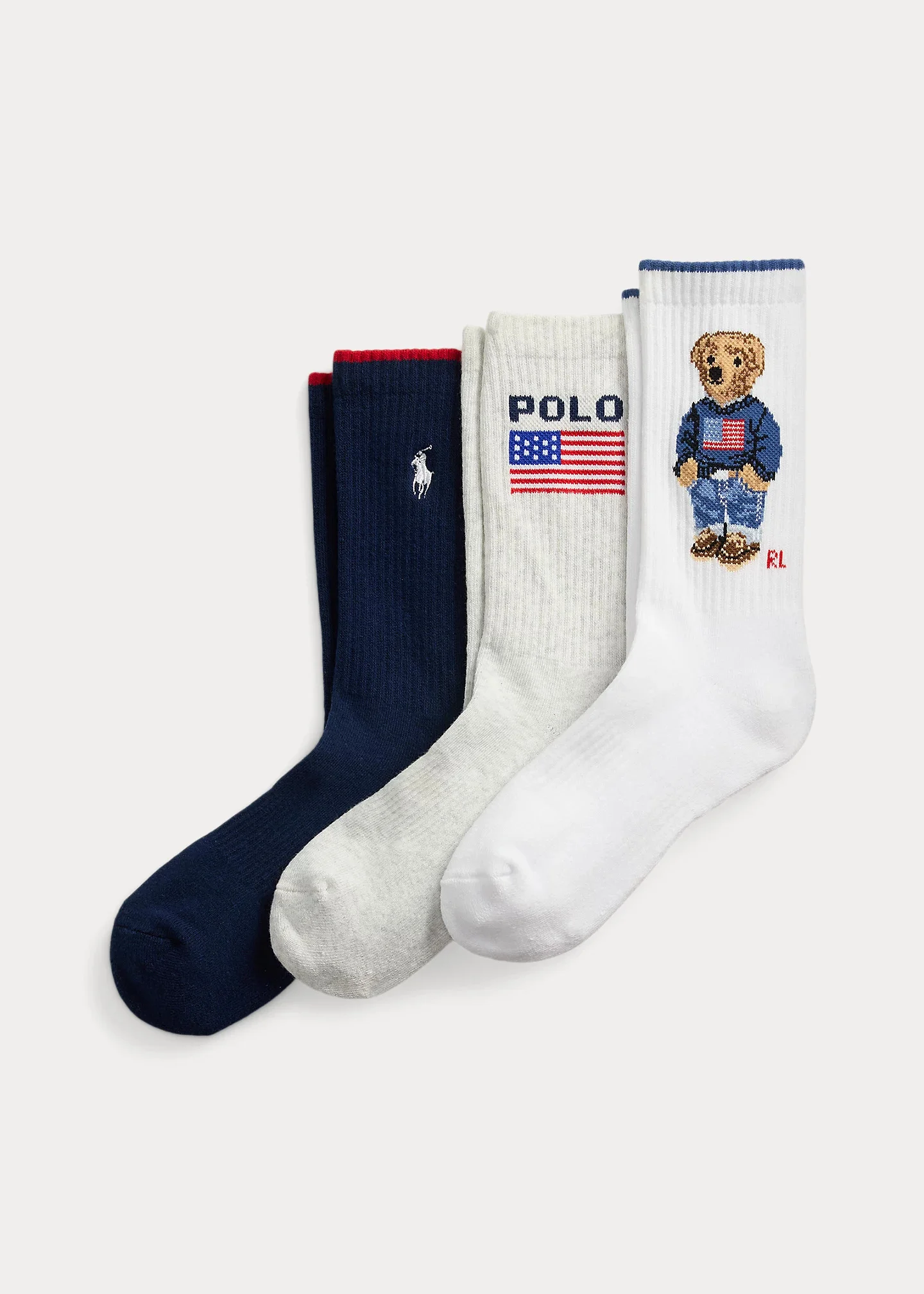 Polo Bear Logo Crew Sock 3-Pack - 1