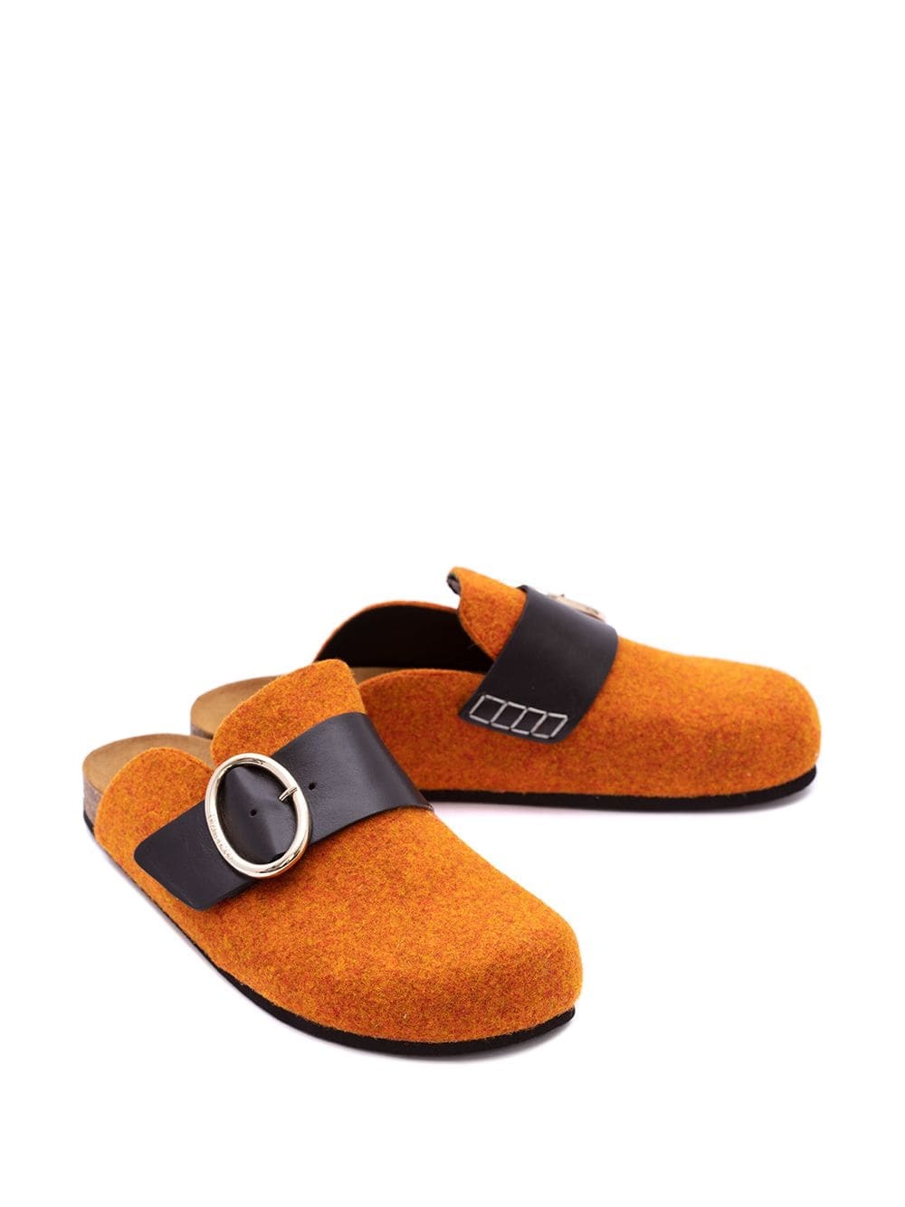 Felt loafer mules - 2