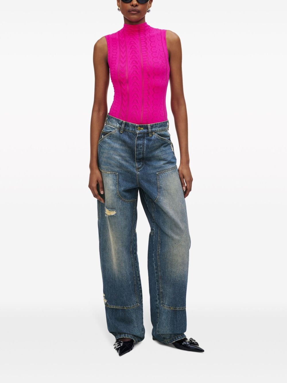 Grunge Oversize wide-leg carpenter jeans - 2