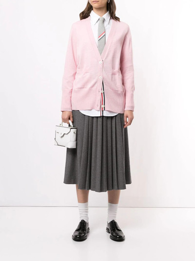 Thom Browne striped rear-panel cardigan outlook