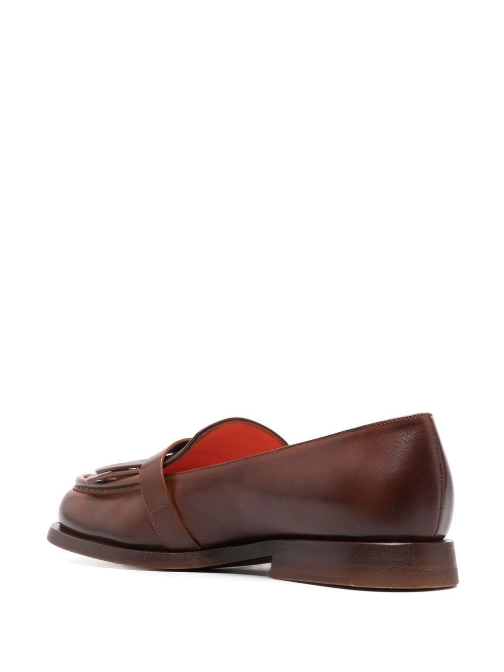 fringe-detail leather loafers - 3