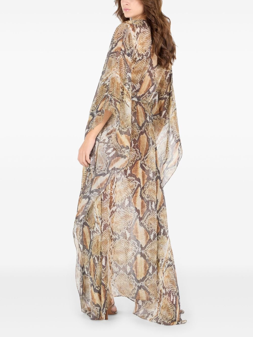 snakeskin-print dress - 3