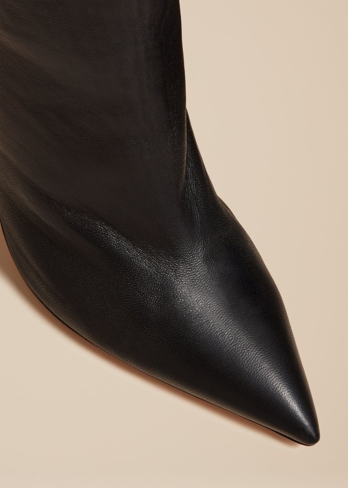 The River Knee-High Boot in Black Leather - 4
