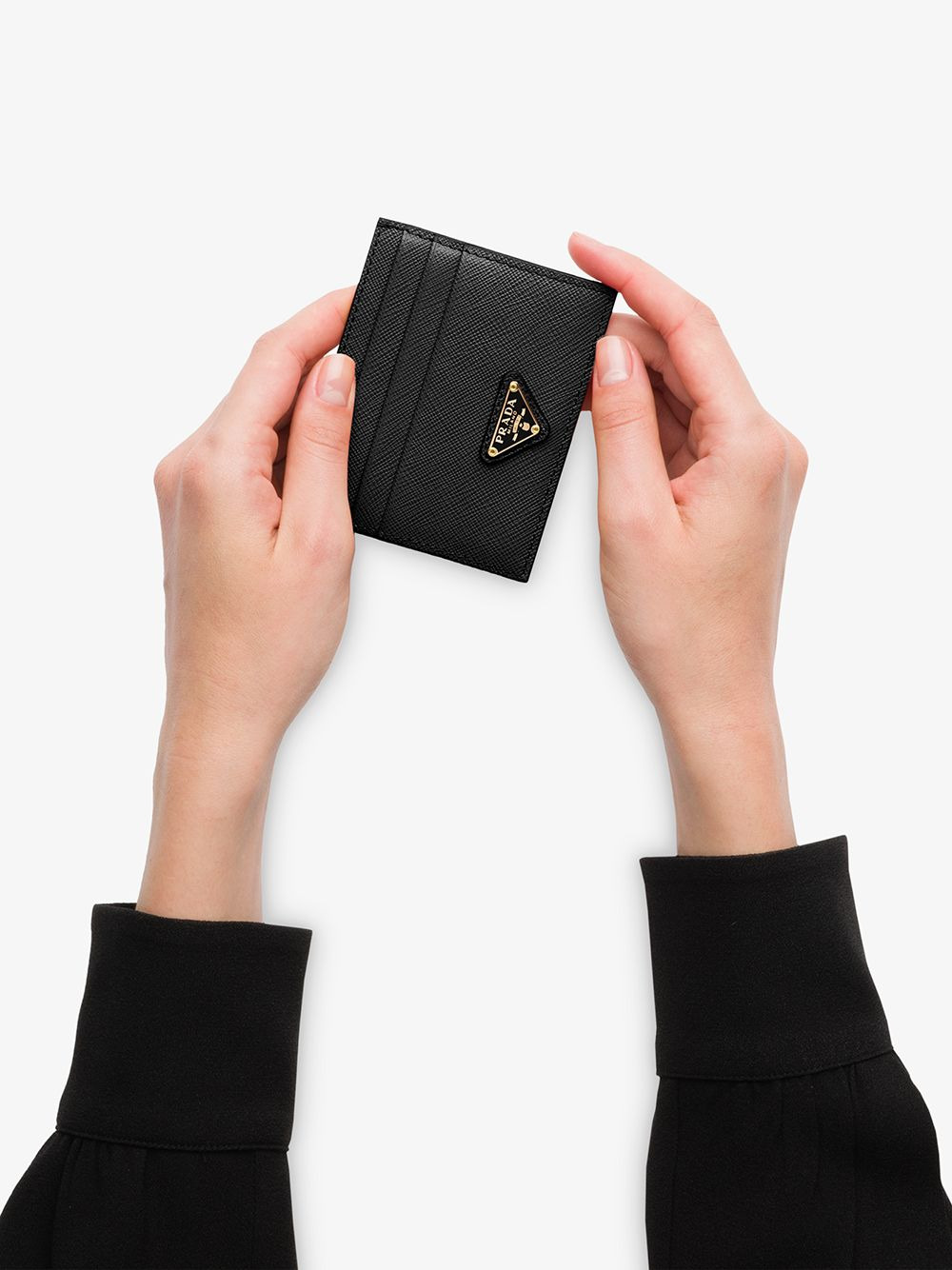 Prada Women Saffiano Leather Card Holder - 2