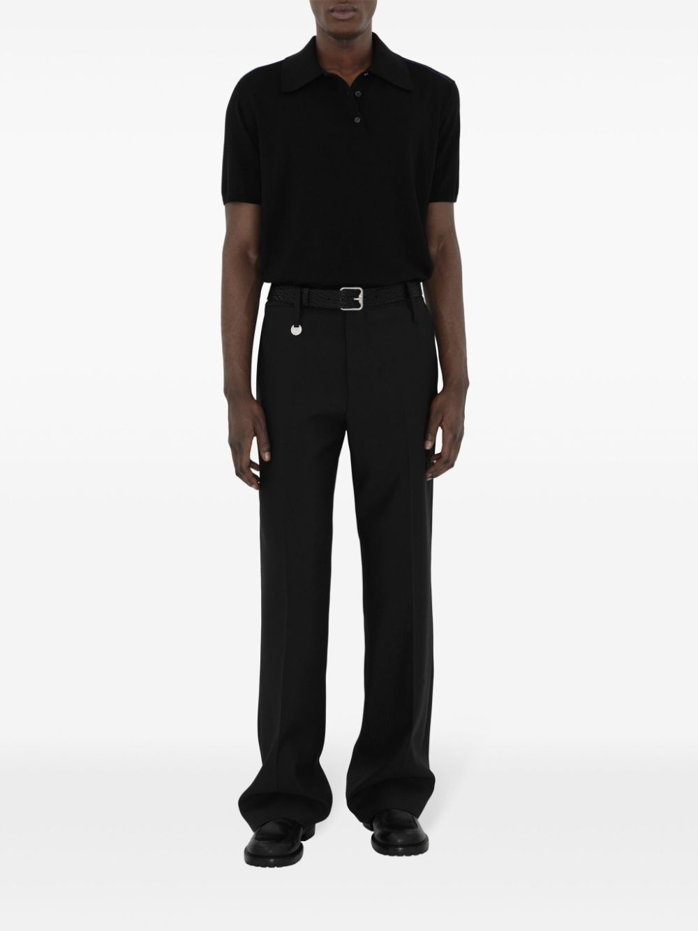 short-sleeve wool polo shirt - 2