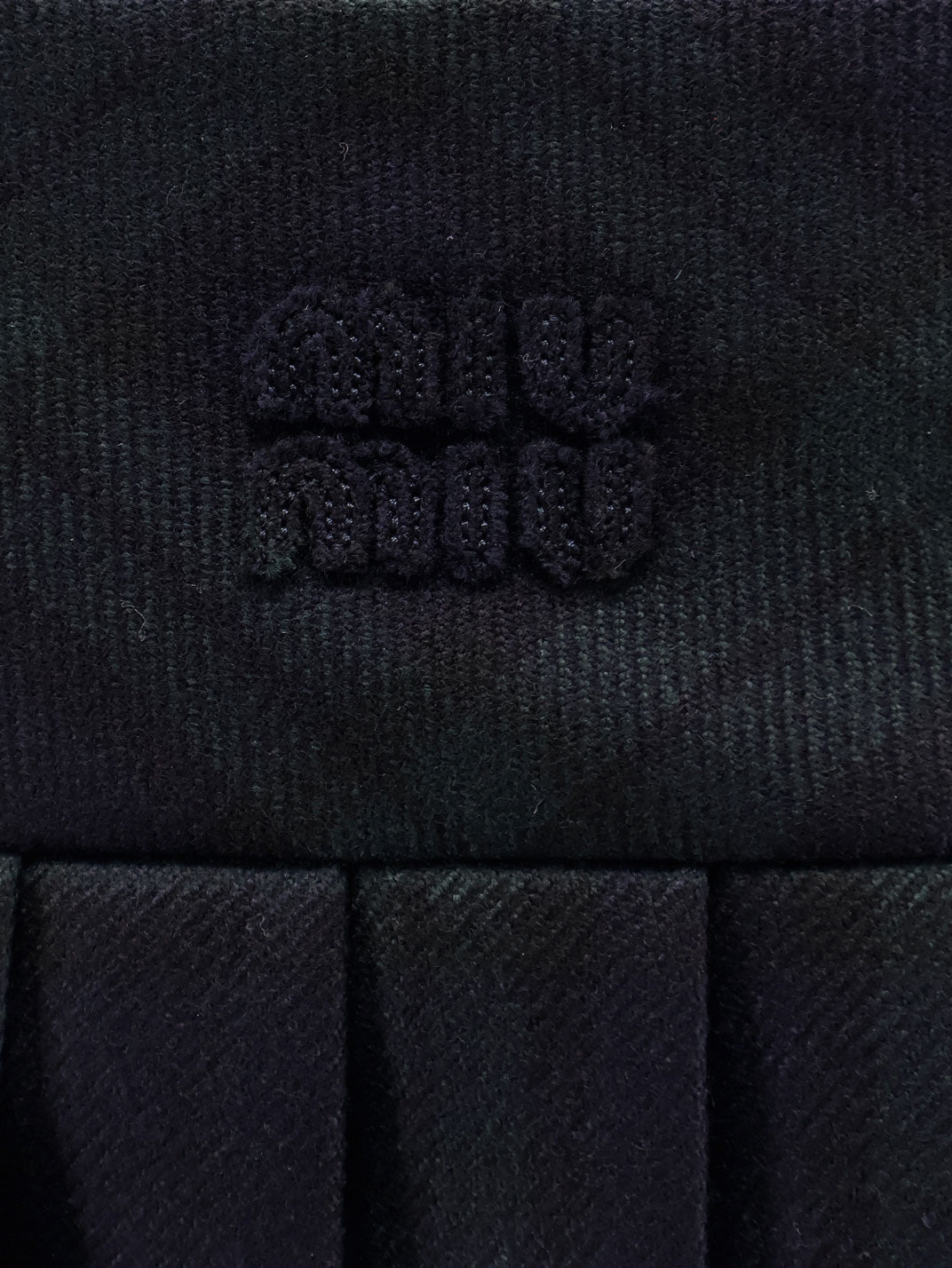 Check Virgin Wool Mini Skirt - 5