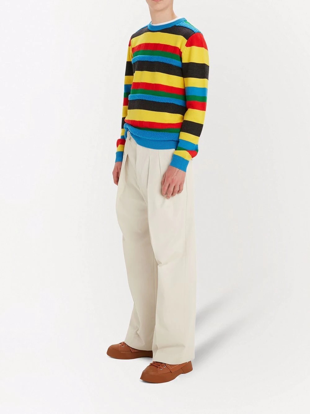 contrast-stripe jumper - 3