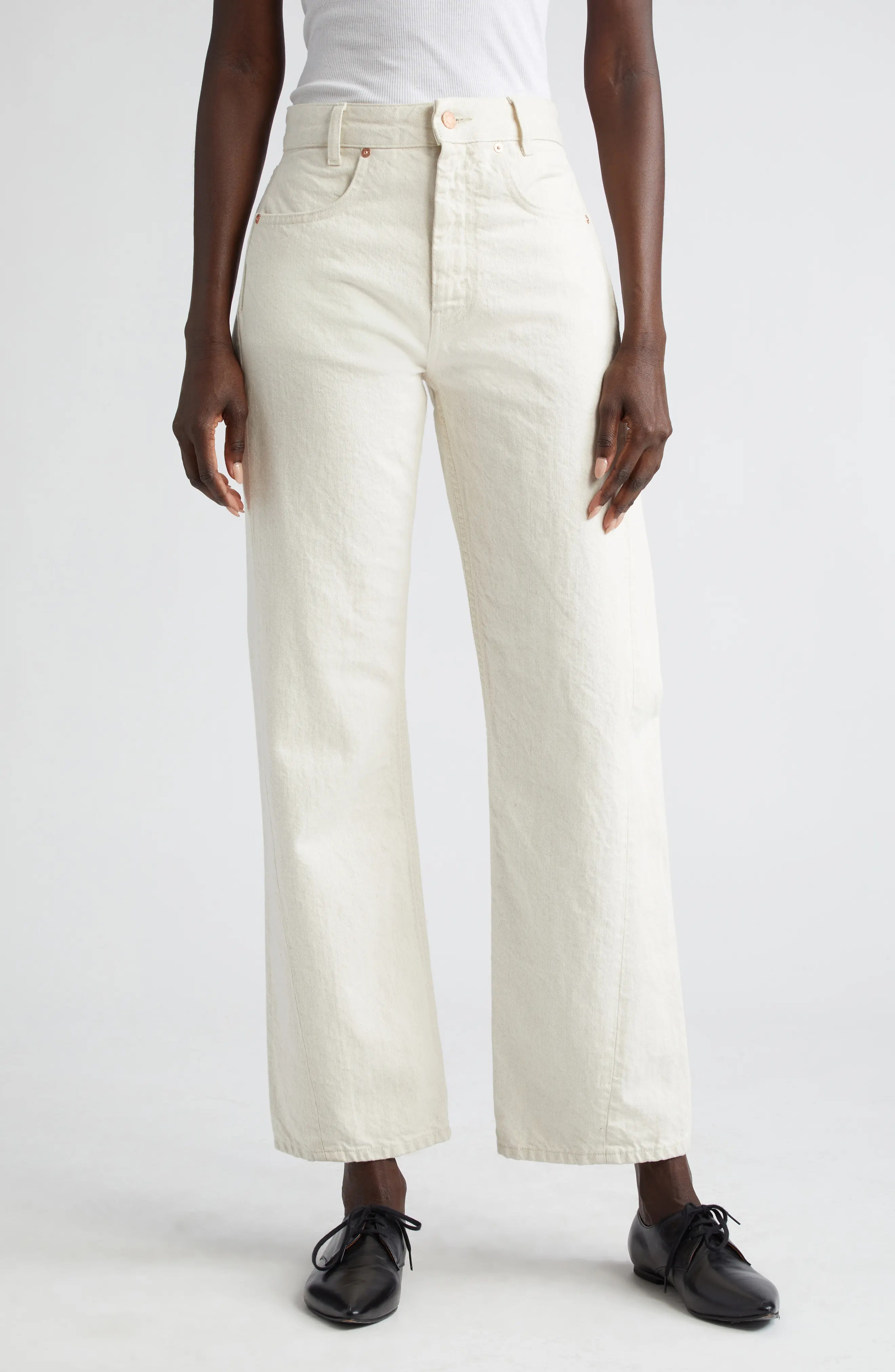 Curved Organic Cotton & Linen Jeans - 1