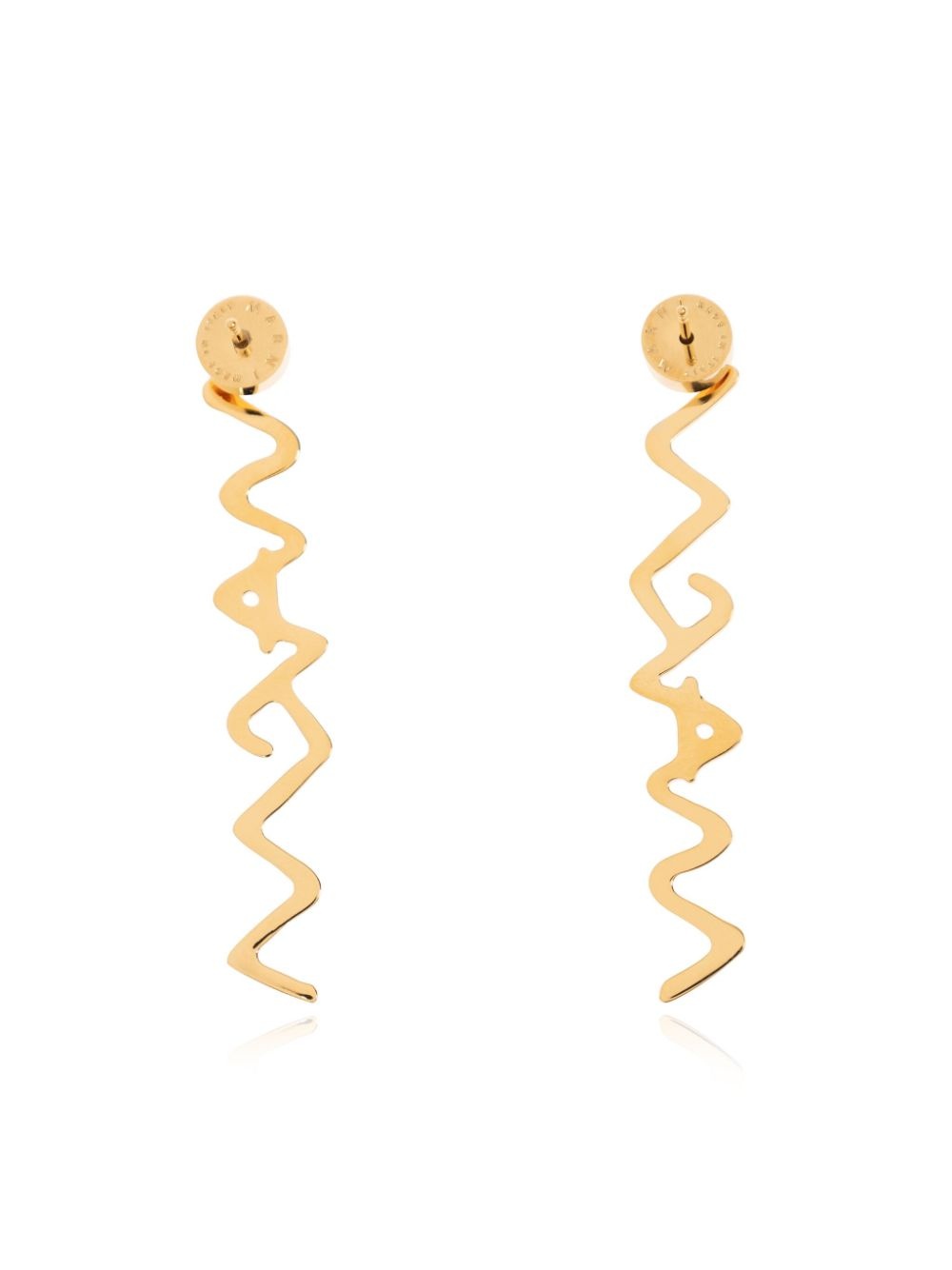 logo drop earrings - 3