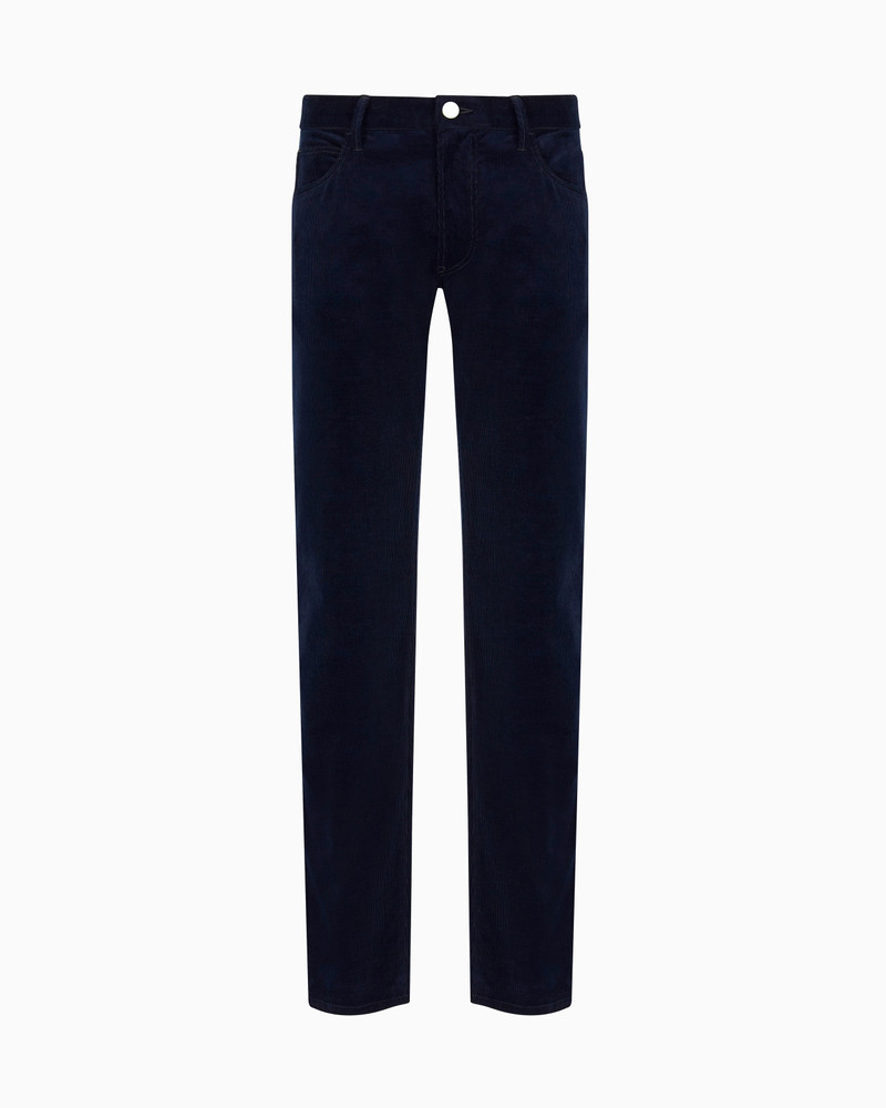 REGULAR-FIT, FIVE-POCKET TROUSERS IN COTTON AND CASHMERE 1
