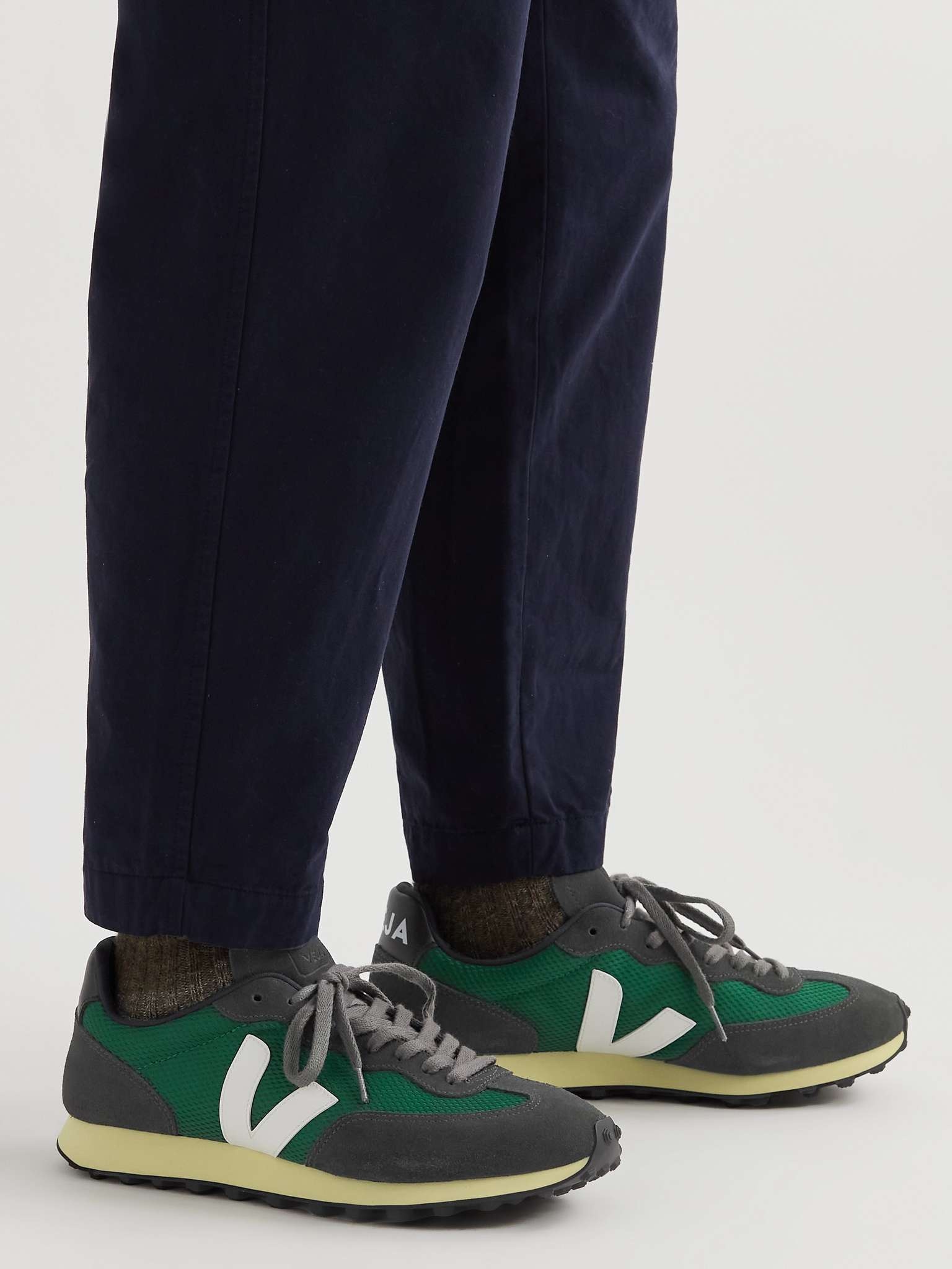 Rio Branco Leather and Rubber-Trimmed Alveomesh and Suede Sneakers - 3