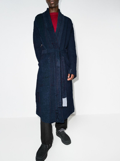 Greg Lauren Kantha GL1 belted-waist overcoat outlook