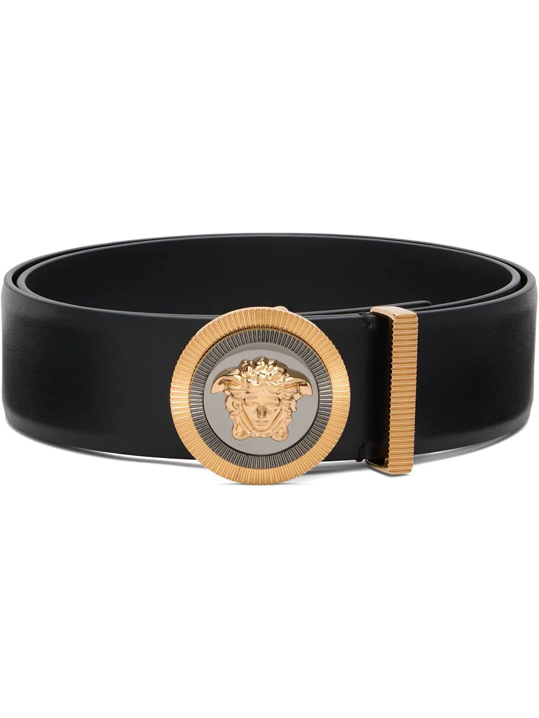 Black Medusa Biggie Leather Belt - 1
