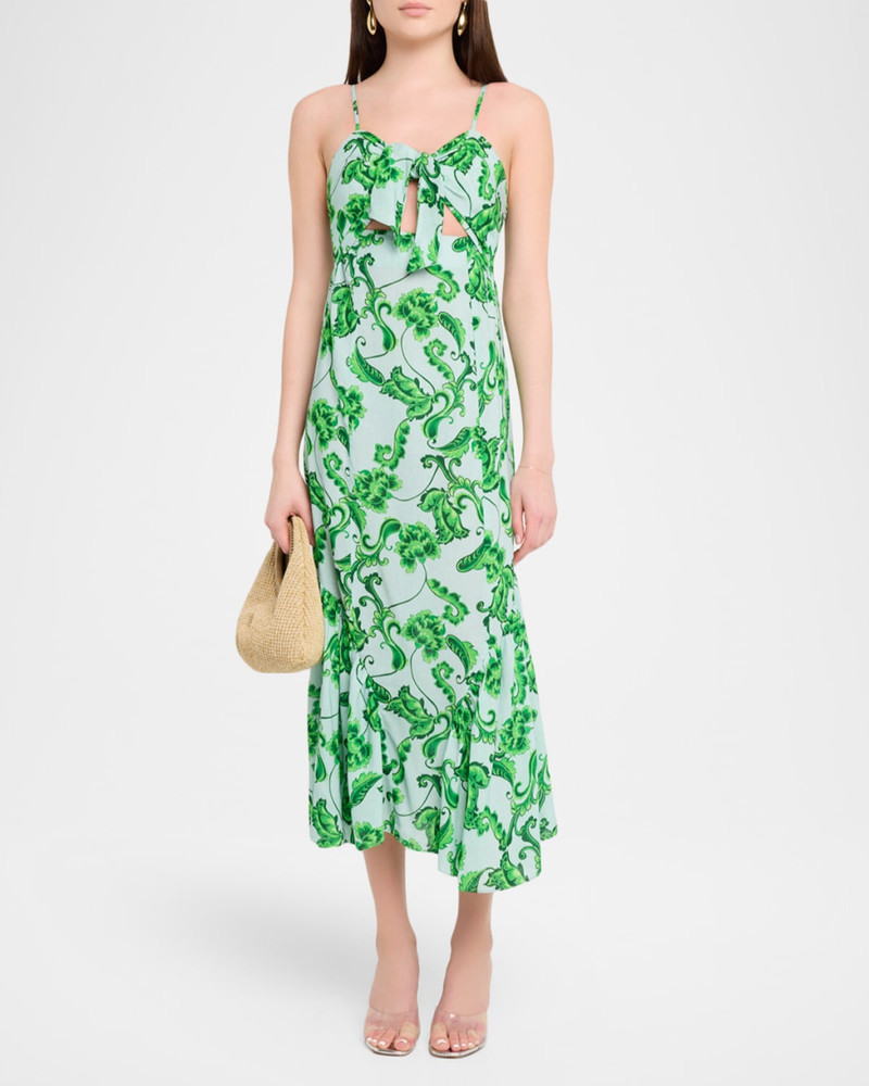 MISA Zoya Floral Paisley Midi Dress outlook