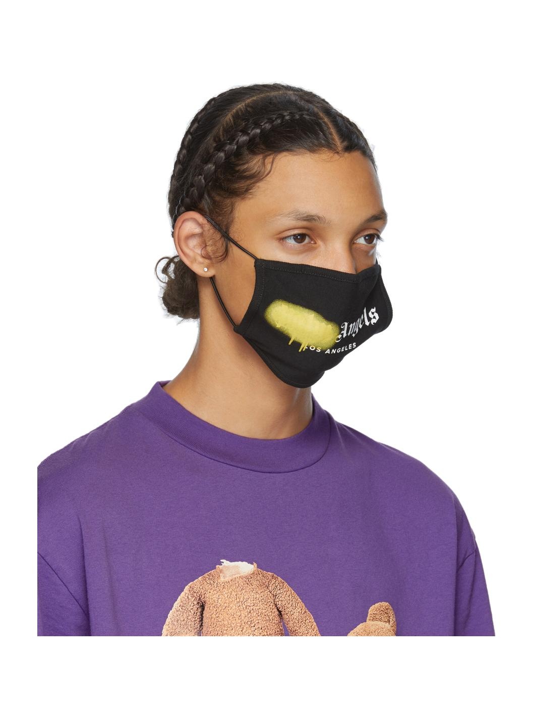 Black & Yellow Spray Logo Mask - 2