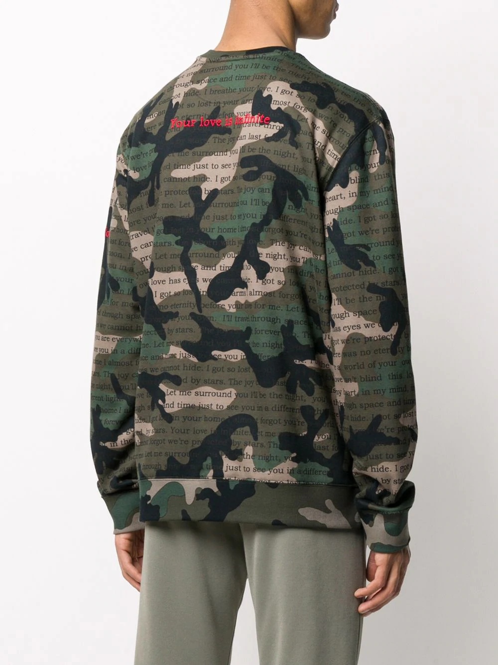 Camouflage Poetry print sweatshirt - 4