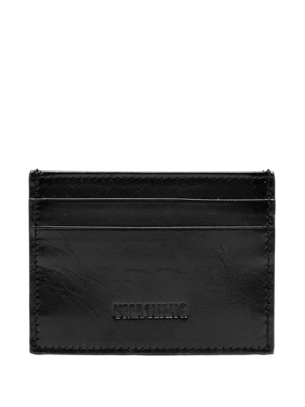 debossed-logo leather cardholder - 1