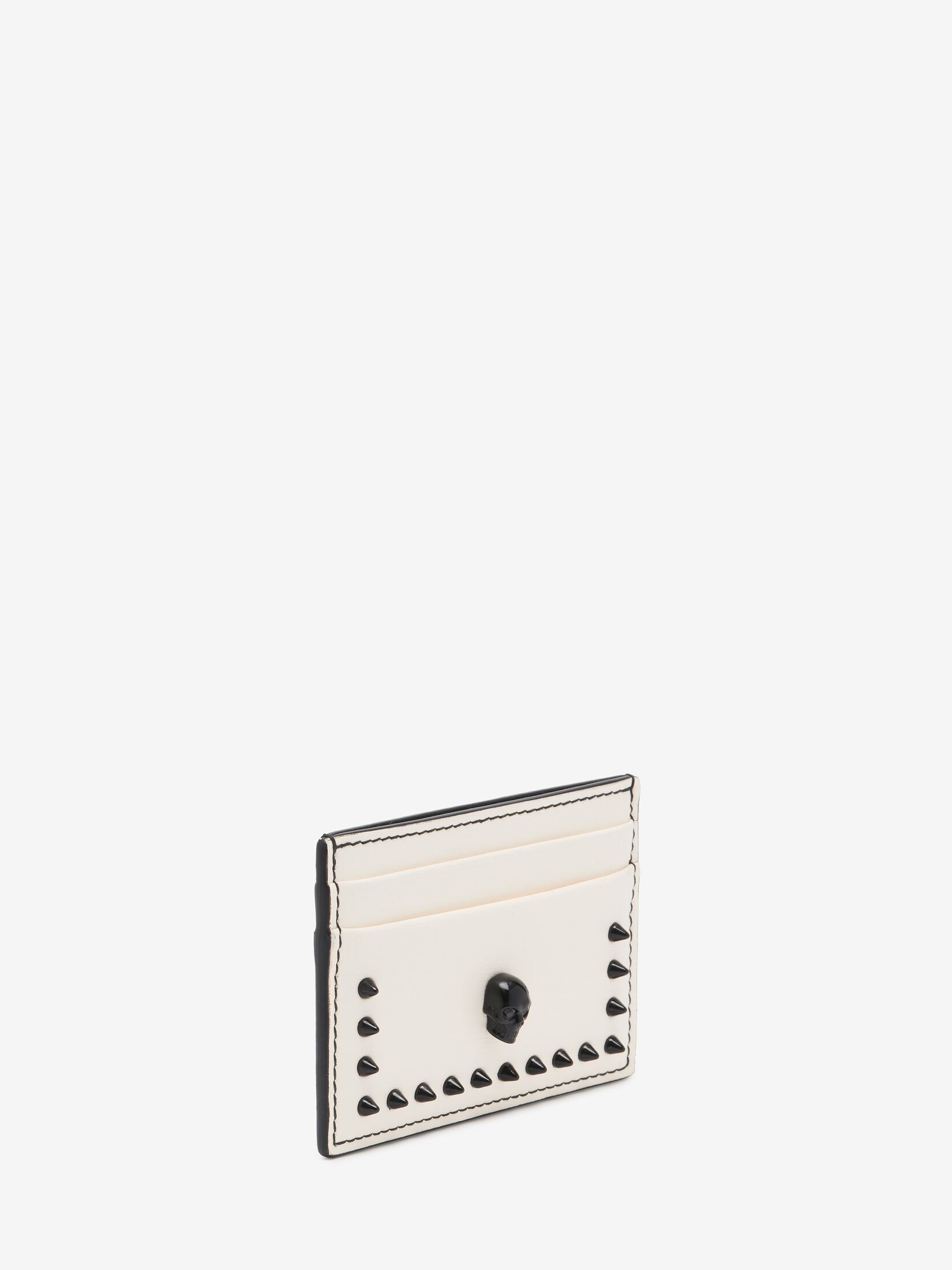 Women's Skull Card Holder in Soft Ivory - 2