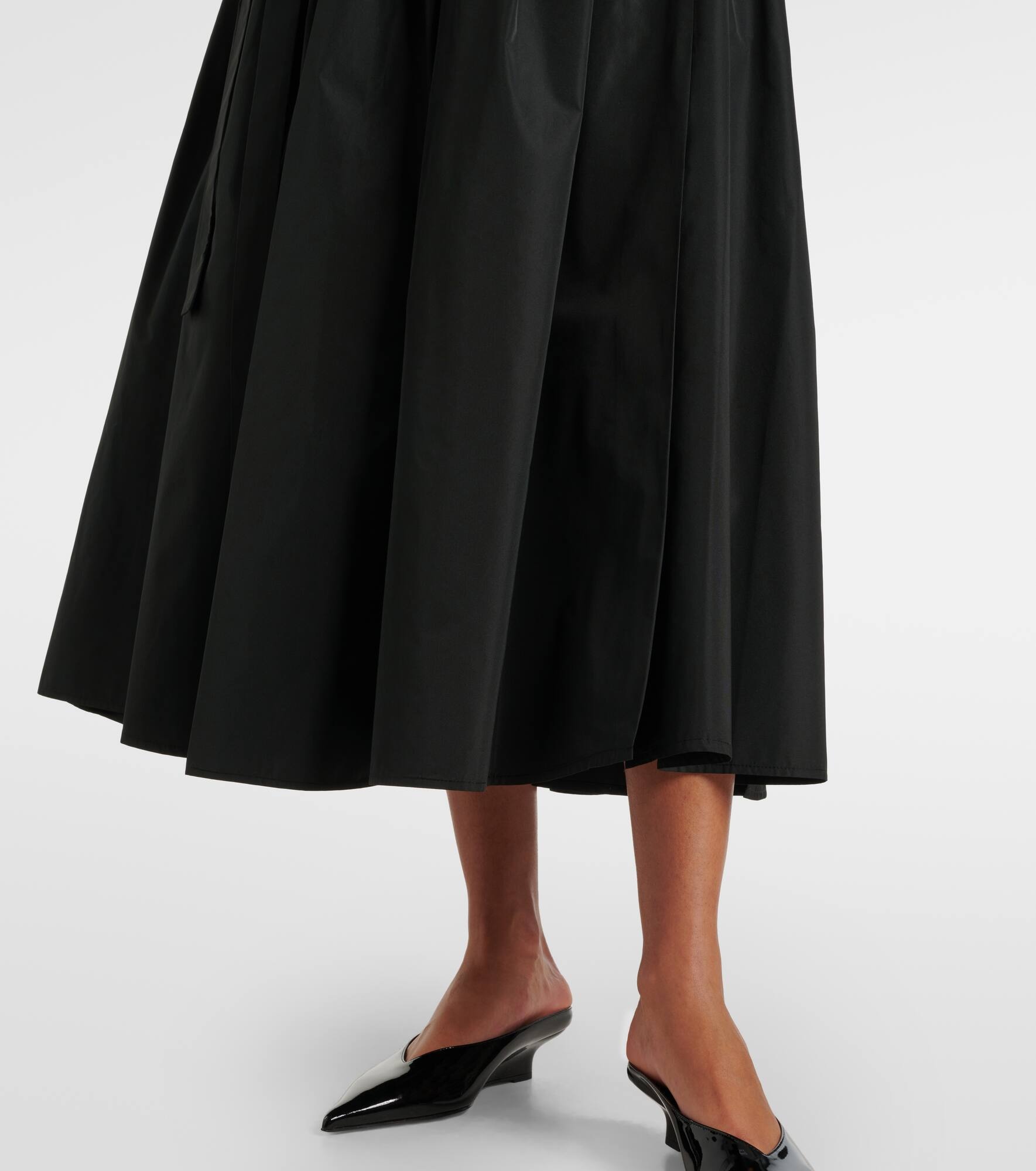 Gea pleated taffeta maxi skirt - 5